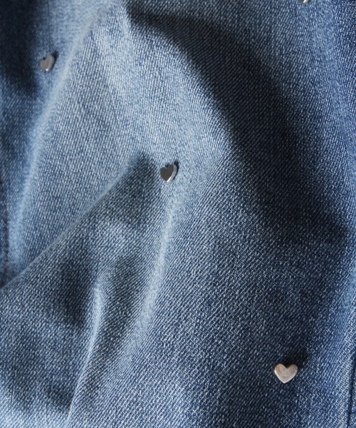 ハートスタッズデニムストレートパンツ（デニムパンツ）｜tocco closet（トッコ クローゼット）