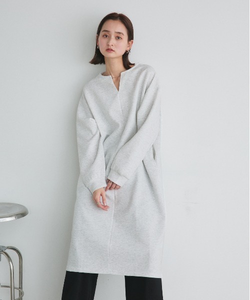 ad thie(アドティエ)の「スキッパー ポンチ ワンピース(ワンピース・レディース・オートミール/アイボリー/ブラック・FREE)」の12枚目の写真