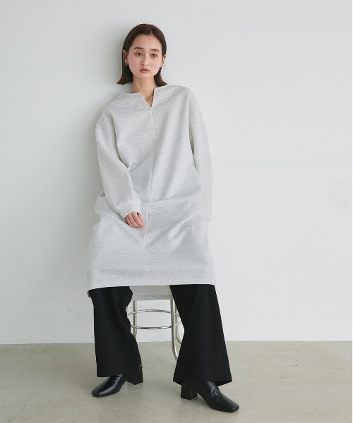 ad thie(アドティエ)の「スキッパー ポンチ ワンピース(ワンピース・レディース・オートミール/アイボリー/ブラック・FREE)」の15枚目の写真