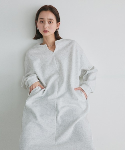 ad thie(アドティエ)の「スキッパー ポンチ ワンピース(ワンピース・レディース・オートミール/アイボリー/ブラック・FREE)」の16枚目の写真