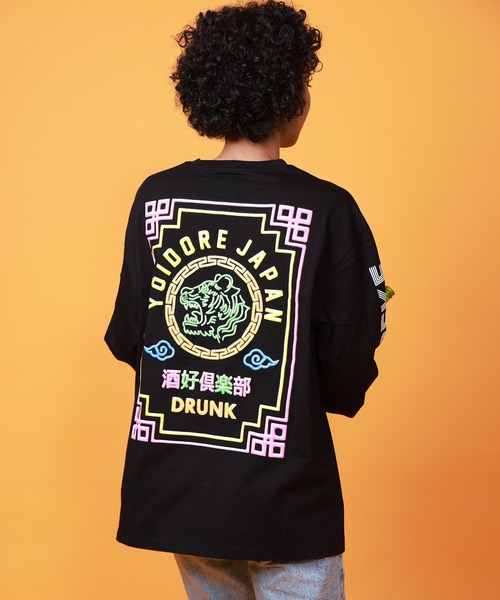 売れ筋商品|||YOIDORE へべれけ ネオン L/S TEE クルーネック クルーネック アメカジ おしゃれ ユニセックス メンズ レディース アウトドア カジュアル 送料無料 (815505) YOIDORE】へべれけ ネオン L/S TEE (815505) ホワイト(90