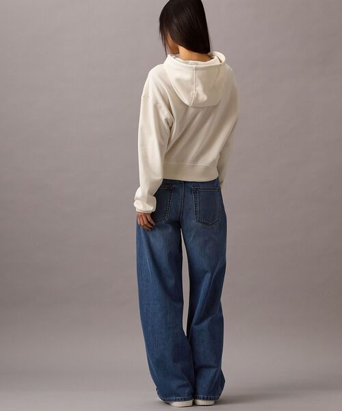 カルバン・クライン フルジップスウェットパーカー ショート丈 パーカー - Cotton Blend Terry フルジップスウェットパーカー