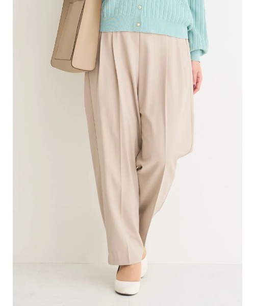 Re-J&SUPURE(リジェイアンドスプル)の「【大きいサイズ】【ストレッチツイル】テーパードパンツ(スラックス・レディース・ベージュ/ネイビー/ブラック・X-LARGE/XX-LARGE/XXX-LARGE)」の3枚目の写真