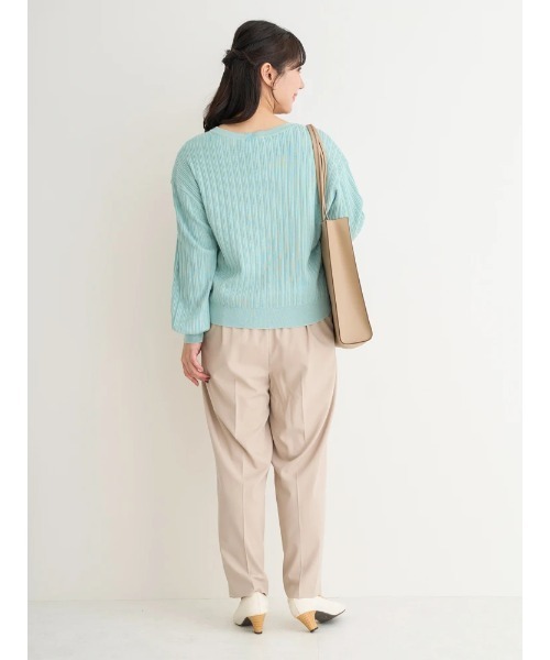 Re-J&SUPURE(リジェイアンドスプル)の「【大きいサイズ】【ストレッチツイル】テーパードパンツ(スラックス・レディース・ベージュ/ネイビー/ブラック・X-LARGE/XX-LARGE/XXX-LARGE)」の18枚目の写真