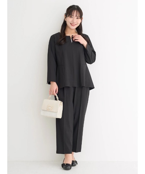 Re-J&SUPURE(リジェイアンドスプル)の「【大きいサイズ】【ストレッチツイル】テーパードパンツ(スラックス・レディース・ベージュ/ネイビー/ブラック・X-LARGE/XX-LARGE/XXX-LARGE)」の8枚目の写真