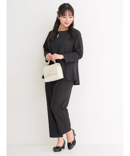 Re-J&SUPURE(リジェイアンドスプル)の「【大きいサイズ】【ストレッチツイル】テーパードパンツ(スラックス・レディース・ベージュ/ネイビー/ブラック・X-LARGE/XX-LARGE/XXX-LARGE)」の9枚目の写真