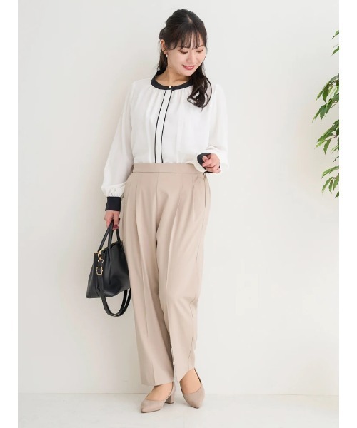 Re-J&SUPURE(リジェイアンドスプル)の「【大きいサイズ】【ストレッチツイル】テーパードパンツ(スラックス・レディース・ベージュ/ネイビー/ブラック・X-LARGE/XX-LARGE/XXX-LARGE)」の19枚目の写真