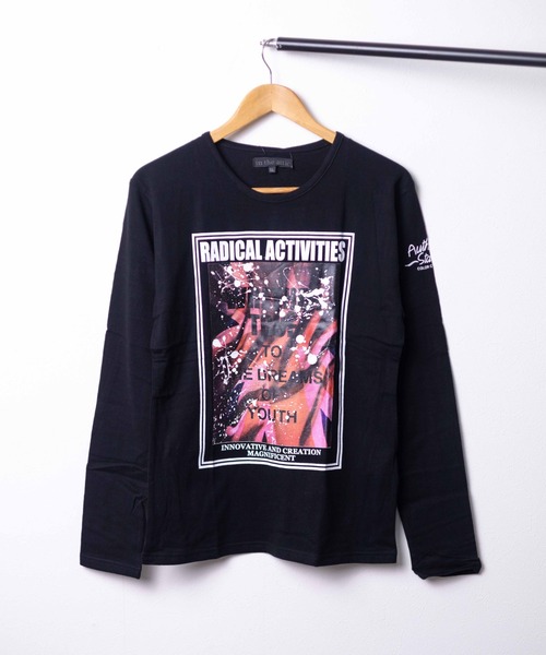 in the attic(インジアティック)の「《in the attic》ヴィンテージプリントクルーネックL/S-T(Tシャツ/カットソー・メンズ・ホワイト/ブラック・LARGE/X-LARGE)」の2枚目の写真