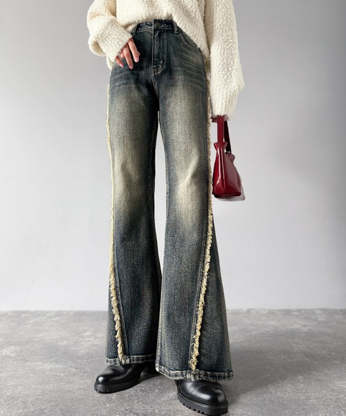 セール】【mily bilet】とにかく美脚！サイドフリンジ使いヴィンテージ