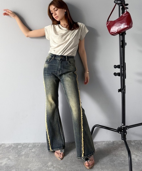 セール】【mily bilet】とにかく美脚！サイドフリンジ使いヴィンテージ