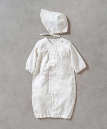 NAOMI ITO（ナオミイトウ）の「【Hommage de NAOMI ITO】あわせえり2wayドレス ボンネット付き パールホワイト 50-70cm（その他ベビーウェア・キッズ）」
