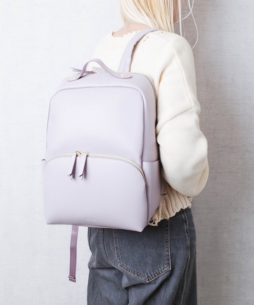 Legato Largo(レガートラルゴ)の「Legato Largo / たすかるっかばん リュック / LH-F3375(バックパック/リュック・レディース・バーガンディー/グリーン/ライトグレー/ベージュ/マスタード/ラベンダー/ブラック/アイボリー・ONESIZE)」の6枚目の写真