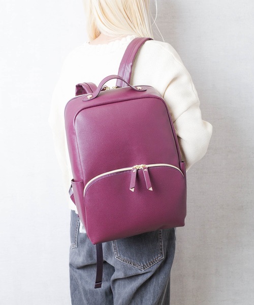 Legato Largo(レガートラルゴ)の「Legato Largo / たすかるっかばん リュック / LH-F3375(バックパック/リュック・レディース・バーガンディー/グリーン/ライトグレー/ベージュ/マスタード/ラベンダー/ブラック/アイボリー・ONESIZE)」の8枚目の写真