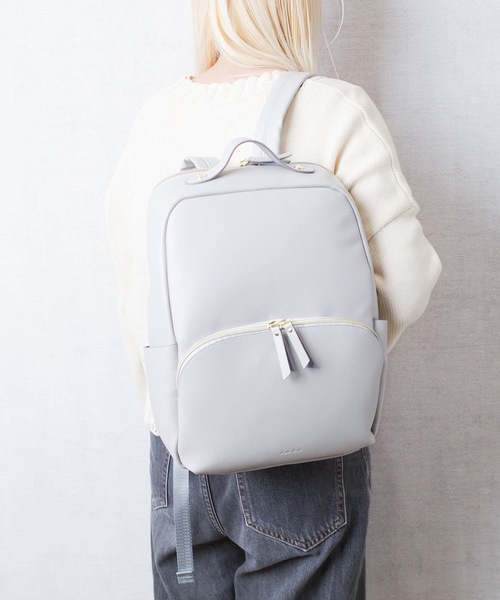 Legato Largo(レガートラルゴ)の「Legato Largo / たすかるっかばん リュック / LH-F3375(バックパック/リュック・レディース・バーガンディー/グリーン/ライトグレー/ベージュ/マスタード/ラベンダー/ブラック/アイボリー・ONESIZE)」の3枚目の写真