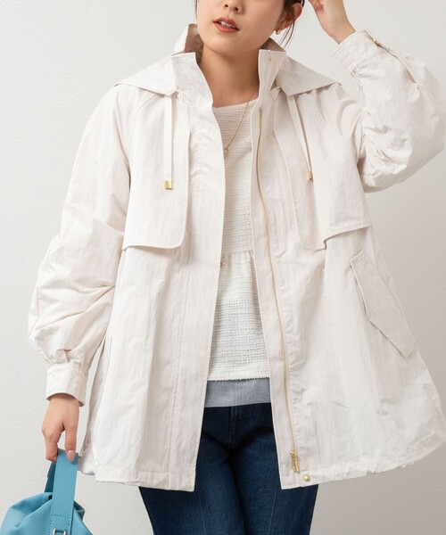 【新品未使用】NOLLEY'S 　ノーリーズアウター　フーデッド　ミドル丈　Ｌ ノーリーズ NOLLEY'S NMPミドル丈ダッフルコート （キャメル