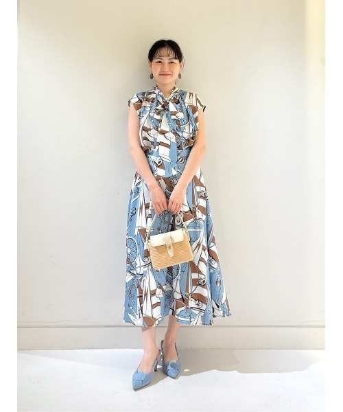 LOULOU WILLOUGHBY】RATTI マリーナプリントフレアスカート（スカート