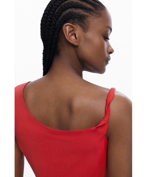 Desigual（デシグアル）の「バンダナ柄アシンメトリーミディワンピース（ワンピース・レディース・レッド・S/M/L/XL/XS）」の3枚目の写真