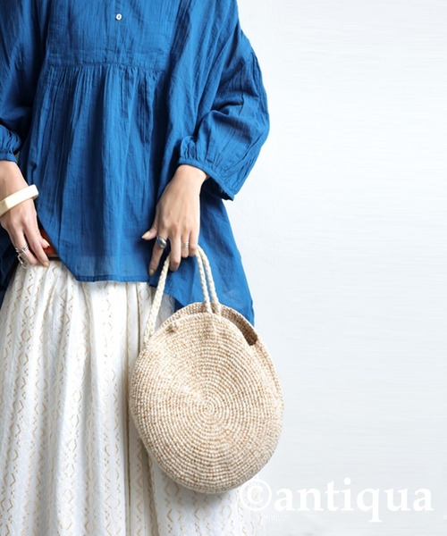antiqua(アンティカ)の「シアーシャツ(シャツ/ブラウス・レディース・ブラック/ブルー/パープル/ライム・ONESIZE)」の16枚目の写真