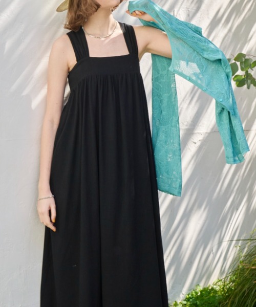 Unitage(ユニテージ)の「backリボンリゾートワンピース(ワンピース・レディース・イエロー/レッド/ブラック/ブルー・FREE)」の5枚目の写真