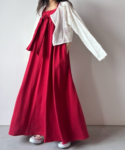 Unitage(ユニテージ)の「backリボンリゾートワンピース(ワンピース・レディース・イエロー/レッド/ブラック/ブルー・FREE)」の19枚目の写真