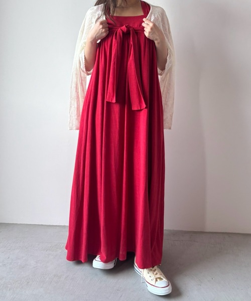 Unitage(ユニテージ)の「backリボンリゾートワンピース(ワンピース・レディース・イエロー/レッド/ブラック/ブルー・FREE)」の18枚目の写真