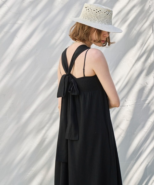 Unitage(ユニテージ)の「backリボンリゾートワンピース(ワンピース・レディース・イエロー/レッド/ブラック/ブルー・FREE)」の20枚目の写真