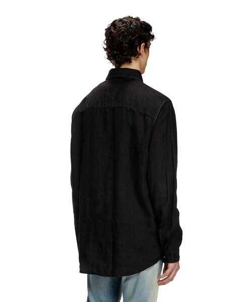 DIESEL(ディーゼル) S-WERP 長袖シャツ ブラック セール】メンズ 長袖シャツ S-WERP（シャツ/ブラウス）｜DIESEL