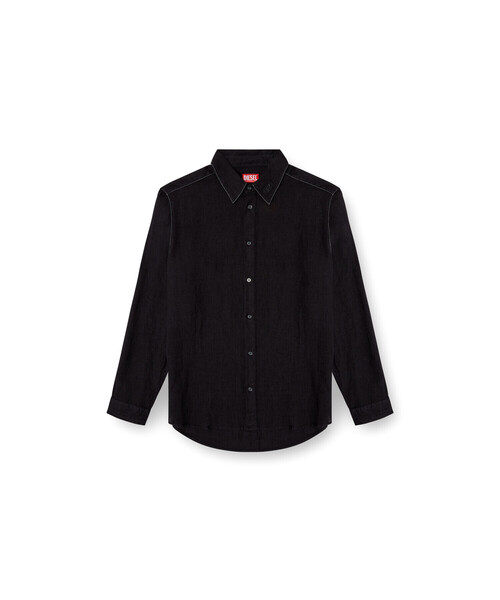 DIESEL(ディーゼル) S-WERP 長袖シャツ ブラック DIESEL（ディーゼル）の「メンズ 長袖シャツ S-WERP（シャツ/ブラウス