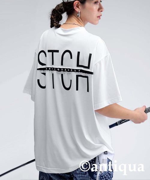 antiqua(アンティカ)の「【STCH】バックロゴデザインTシャツ(Tシャツ/カットソー・レディース・ホワイト/ブラック・LXL/ML)」の2枚目の写真