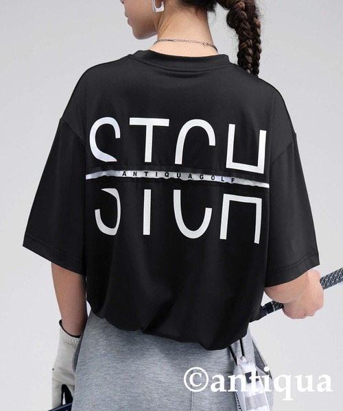 antiqua(アンティカ)の「【STCH】バックロゴデザインTシャツ(Tシャツ/カットソー・レディース・ホワイト/ブラック・LXL/ML)」の1枚目の写真