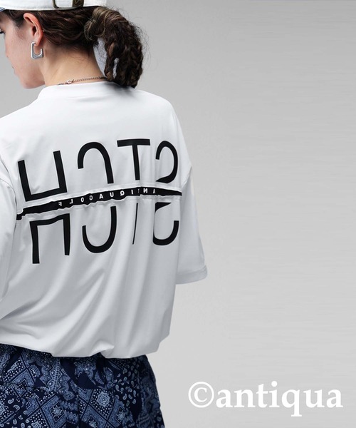 antiqua(アンティカ)の「【STCH】バックロゴデザインTシャツ(Tシャツ/カットソー・レディース・ホワイト/ブラック・LXL/ML)」の5枚目の写真