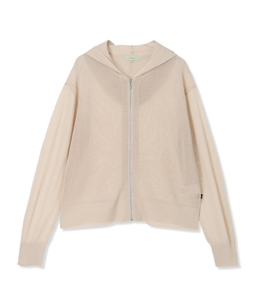 Petit Honfleur(プチオンフルール)の「ニットパーカー(カーディガン/ボレロ・レディース・グリーン/ネイビー/ベージュ・L/M)」の21枚目の写真