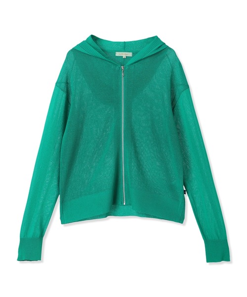 Petit Honfleur(プチオンフルール)の「ニットパーカー(カーディガン/ボレロ・レディース・グリーン/ネイビー/ベージュ・L/M)」の22枚目の写真