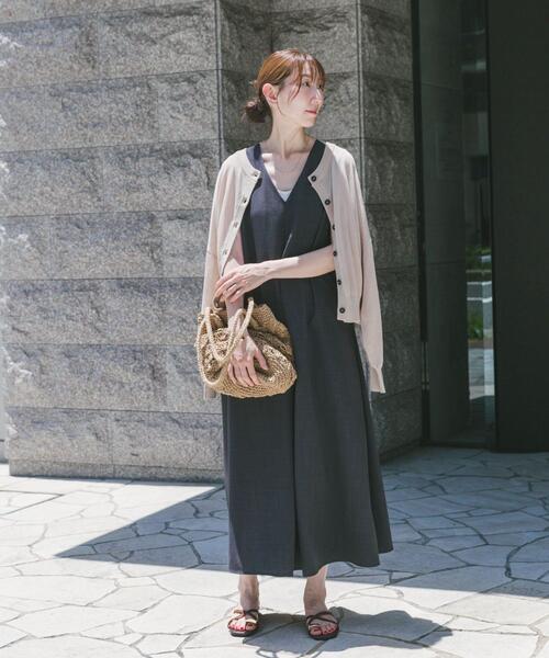 ITEMS URBANRESEARCH(アイテムズ アーバンリサーチ)の「リネンライクテントラインワンピース(ワンピース・レディース・ピンク/チャコールグレー/グレー系その他・FREE)」の5枚目の写真