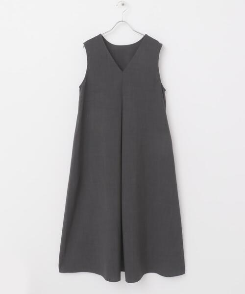 ITEMS URBANRESEARCH(アイテムズ アーバンリサーチ)の「リネンライクテントラインワンピース(ワンピース・レディース・ピンク/チャコールグレー/グレー系その他・FREE)」の10枚目の写真