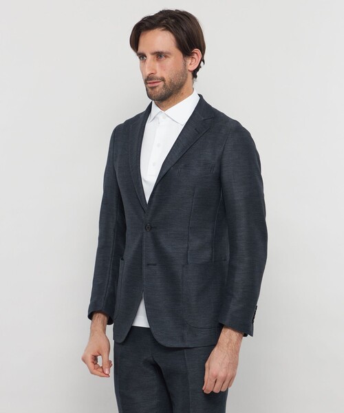 MACKINTOSH LONDON（マッキントッシュ ロンドン）の「【L】【BREASY JACKET】LENO CLOTH セットアップジャケット（テーラードジャケット・メンズ・グレー/ブルー系その他7/グレー系その他2/ベージュ系その他2・38/40/42）」の14枚目の写真