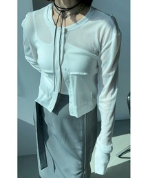 Solace | 2way切り替えシアーカーディガン / クロップド丈(カーディガン/ボレロ)