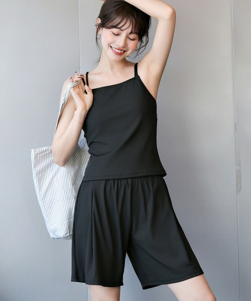 TeddyShop(テディショップ)の「レディース水着 ダブルストラップバックシャンキャミビキニ+ショートパンツ 上下3点セット(水着・レディース・ブラウン/ブラック/ブラウン系その他/ピンク/ベージュ×ブラック/ベージュ・S/LL/L/M)」の17枚目の写真