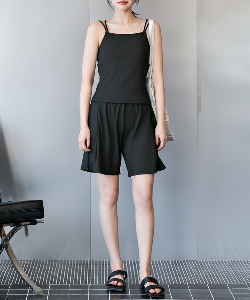 TeddyShop(テディショップ)の「レディース水着 ダブルストラップバックシャンキャミビキニ+ショートパンツ 上下3点セット(水着・レディース・ブラウン/ブラック/ブラウン系その他/ピンク/ベージュ×ブラック/ベージュ・S/LL/L/M)」の22枚目の写真