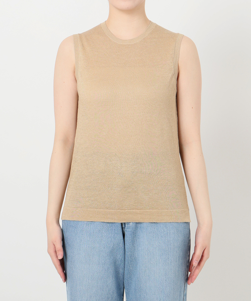 ニット セーター IENA LA BOUCLE Linen ミニ裏毛ノースリーブ レディース IENA LA BOUCLE Linen ミニ裏毛ノースリーブ（ニット／セーター