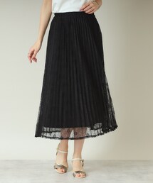 ITS'DEMO | 【ウエストゴム／手洗い可】レースプリーツスカート(スカート)