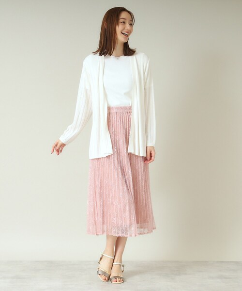 ITS'DEMO（イッツデモ）の「【ウエストゴム／手洗い可】レースプリーツスカート（スカート・レディース・ブラック/アイボリー/ベビーピンク/ライトグレー・00）」の10枚目の写真