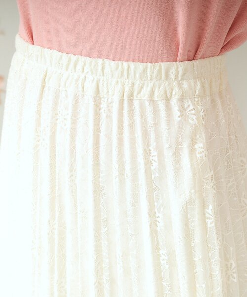 ITS'DEMO（イッツデモ）の「【ウエストゴム／手洗い可】レースプリーツスカート（スカート・レディース・ブラック/アイボリー/ベビーピンク/ライトグレー・00）」の14枚目の写真