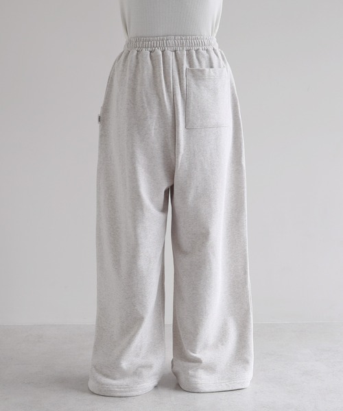 ANME（アンメ）の「スウェットタックワイドパンツ（スウェットパンツ・レディース・オートミール/ブラック/オフホワイト・M/L/XL/XXL）」の16枚目の写真