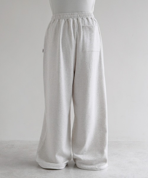 ANME（アンメ）の「スウェットタックワイドパンツ（スウェットパンツ・レディース・オートミール/ブラック/オフホワイト・M/L/XL/XXL）」の22枚目の写真