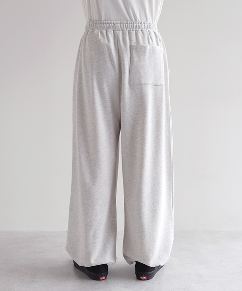 セール】裏毛スウェットタックワイドパンツ（スウェットパンツ