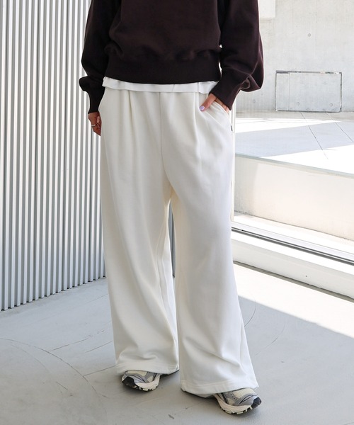 セール】スウェットタックワイドパンツ（スウェットパンツ）｜ANME