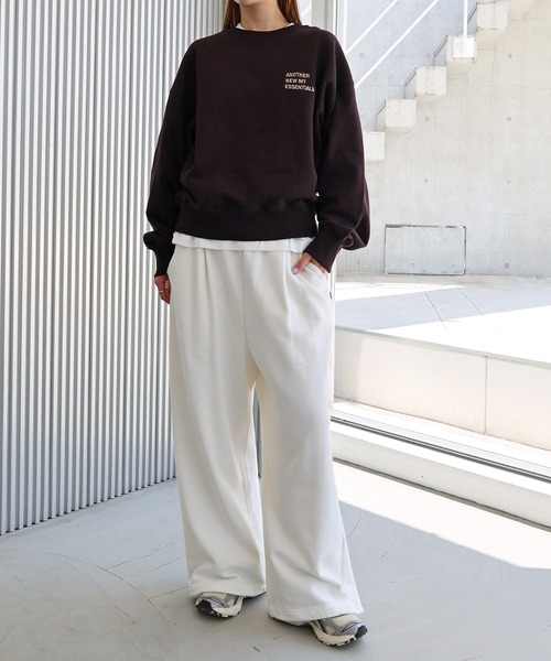 セール】スウェットタックワイドパンツ（スウェットパンツ）｜ANME