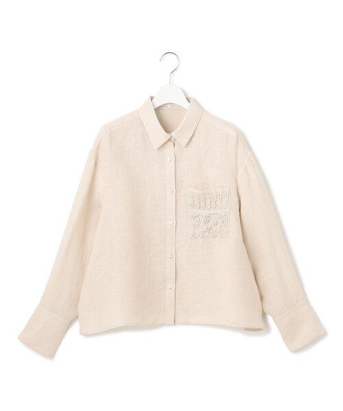 セール】【洗える】LIBECO クロップド シャツ（シャツ/ブラウス）｜23