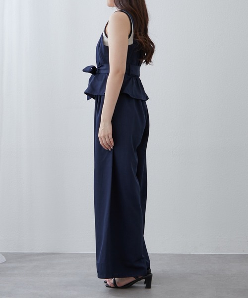 Remind me and forever(リマインドミーアンドフォーエバー)の「【2枚セット】麻風素材の色々ぼたんキャミ+パンツセット(ワンピース・レディース・カーキ/チャコールグレー/ネイビー/グレイッシュベージュ・FREE)」の19枚目の写真